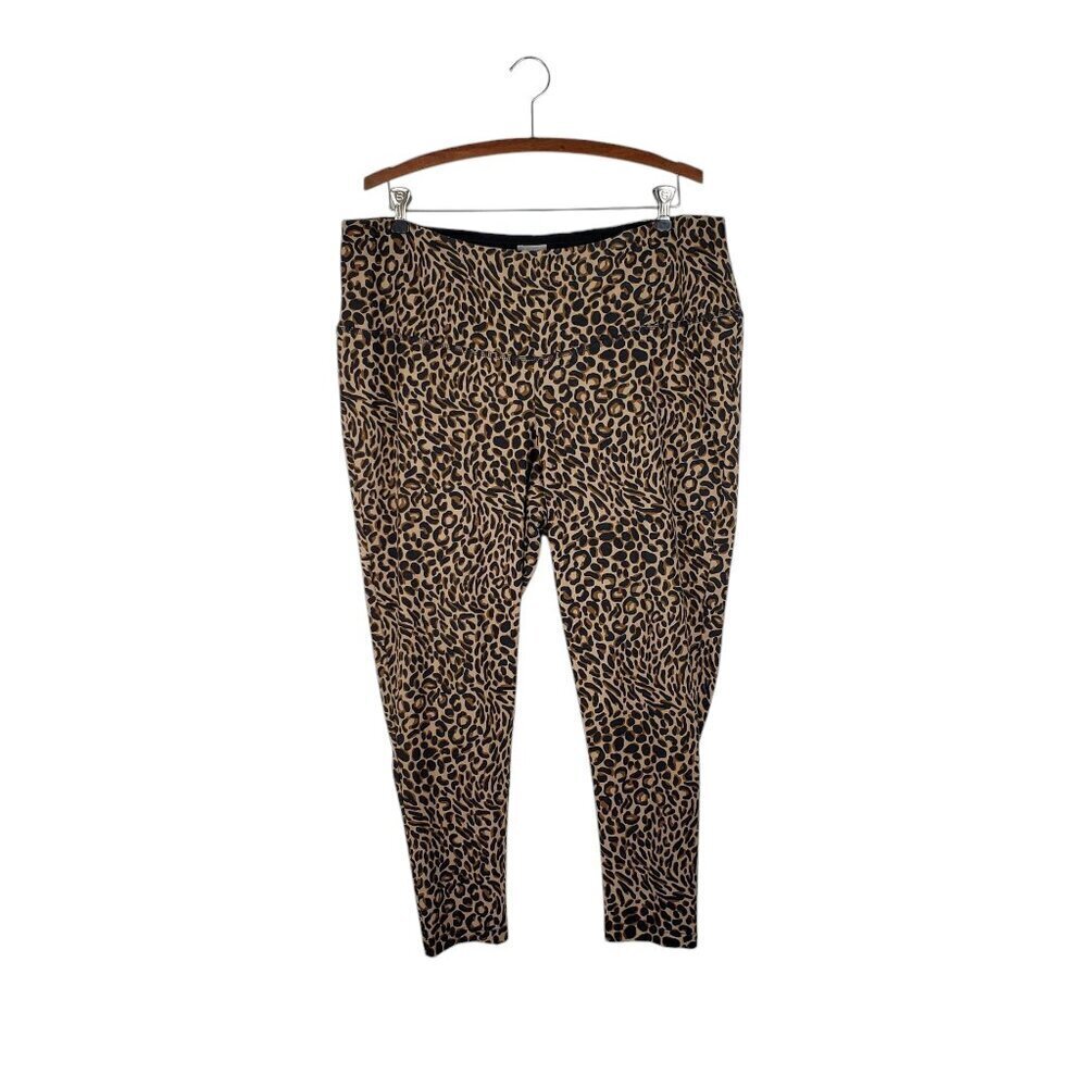 Chicos Zenergy So Slimming Cheetah Print Leggings Brown Animal Print Size 3P XLP